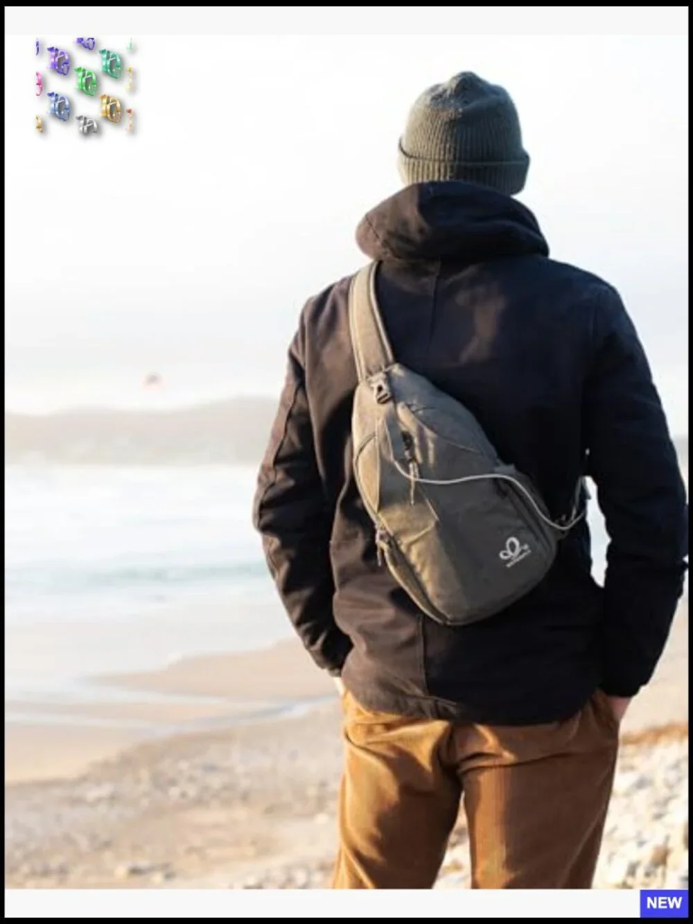 Crossbody Sling Backpack Daypack Travel Hiking Chest Bag Adjustable Strap